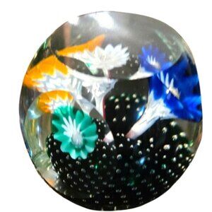 Vintage Paperweight Toso Of MURANO Fratelli Hand Blown Trumpet Flower 3 X 2"